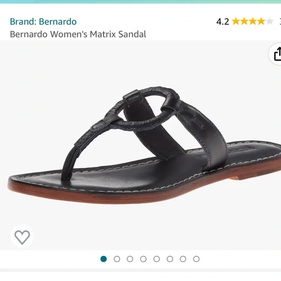 Bernardo Shoes Black Bernardo Chic Leather Oring Sandal